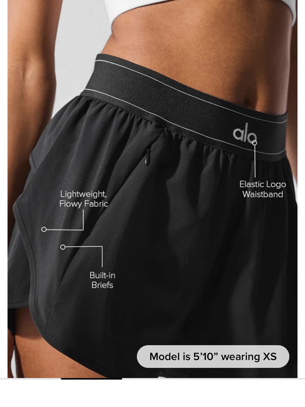 Alo Match Point Short in Black - Picture 2 of 5